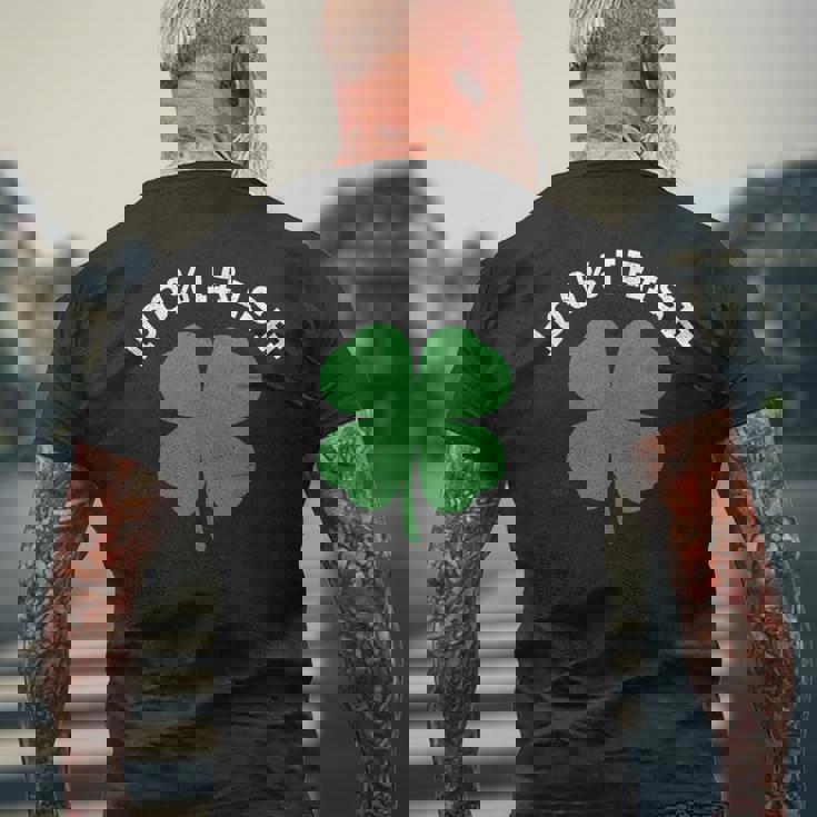 100アイルランド、グリーンシャムロック、アイルランドの遺産、聖パトリックの日 メンズTシャツ バックプリント 高齢者への贈り物
