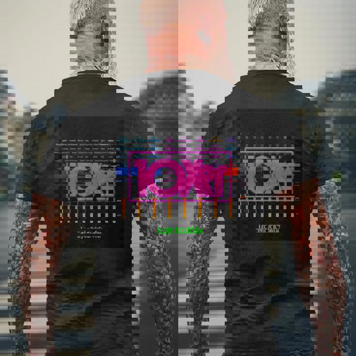 10Xer クール オリジナルアートワーク ロックスター エレクトロニック バンド メンズTシャツ バックプリント 高齢者への贈り物