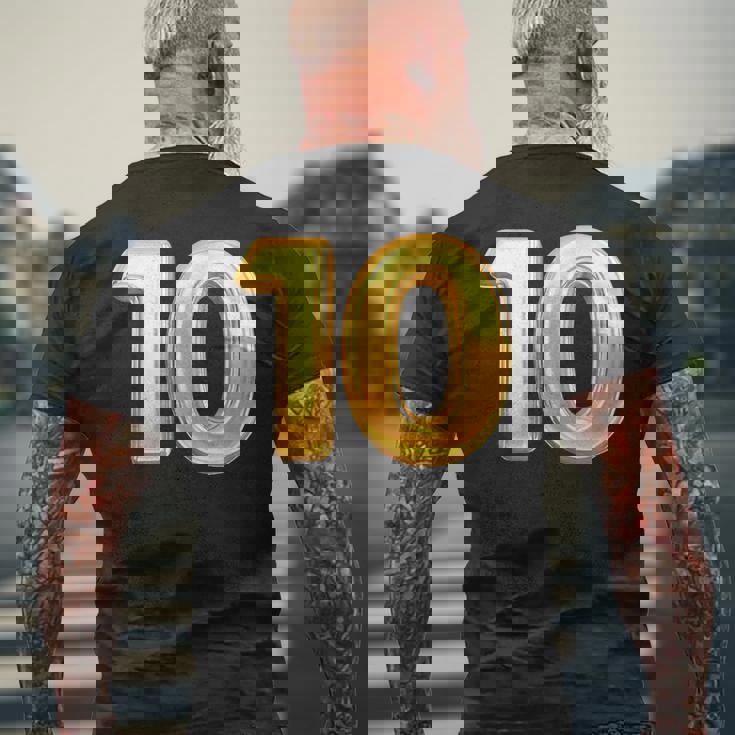 10周年記念 10Th 結婚10周年記念 メンズTシャツ バックプリント 高齢者への贈り物