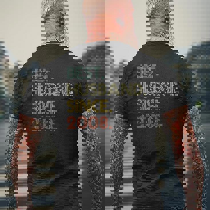 12Th Wedding Anniversary Husbandince 2008 メンズTシャツ バックプリント 高齢者への贈り物