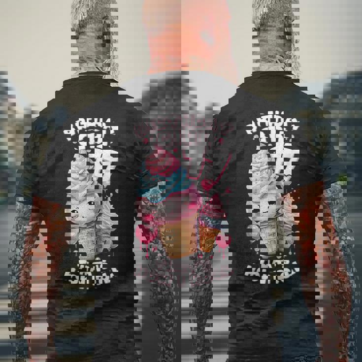 17歳の誕生日ガール 17年目 アイスクリーム 背番号17 メンズTシャツ バックプリント 高齢者への贈り物