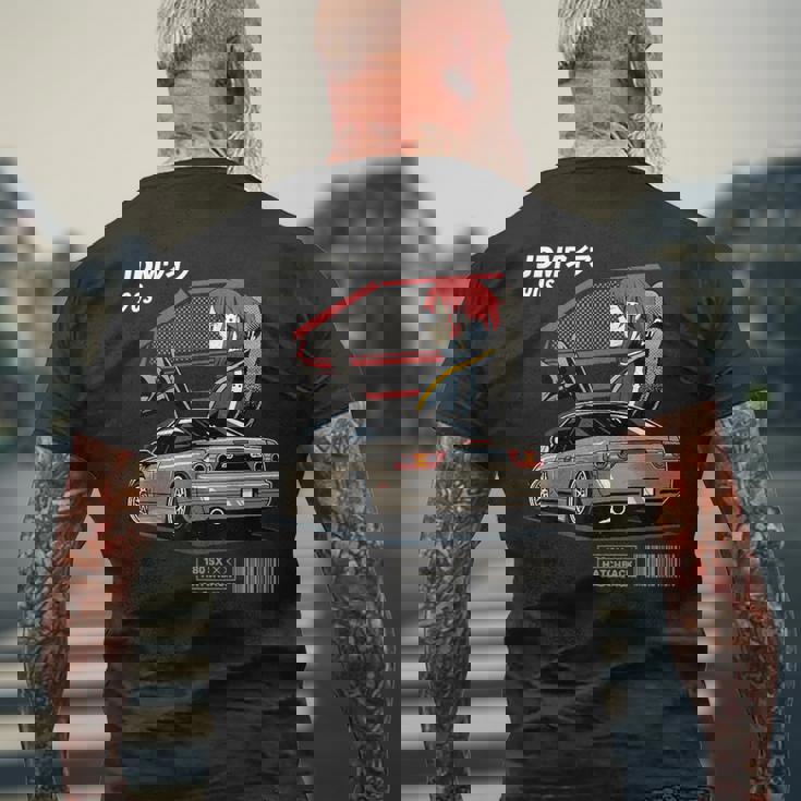 180Sx131415 240Sx Jdm ドリフト メンズTシャツ バックプリント 高齢者への贈り物