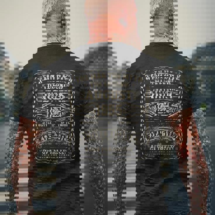 1955年8月 70歳の誕生日プレゼント 男性 70歳 誕生日 メンズTシャツ バックプリント 高齢者への贈り物