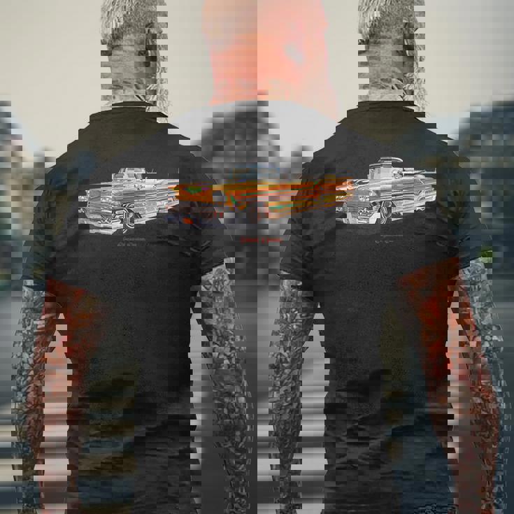 1958 インパラ ファイナルスコア ローライダー Kustom リードそり ホットロッド メンズTシャツ バックプリント 高齢者への贈り物