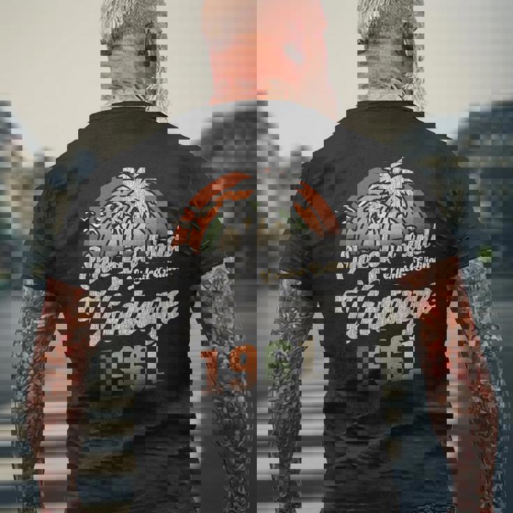 1961年ヴィンテージ・ワン・オブ・ア・ケイン 限定版 64歳の誕生日 メンズTシャツ バックプリント 高齢者への贈り物