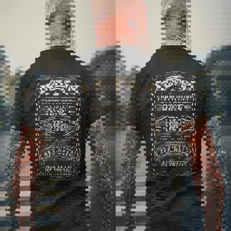 1964年8月 男の伝説 60歳の男性向けギフト メンズTシャツ バックプリント 高齢者への贈り物