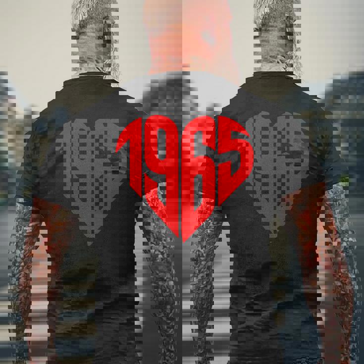 1965 ハート ヴィンテージ 1965年製 ハート型 還暦祝いに最適 メンズTシャツ バックプリント 高齢者への贈り物