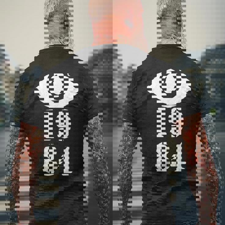 1984 オーウェリアン Big Brother Is Watching You メンズTシャツ バックプリント 高齢者への贈り物