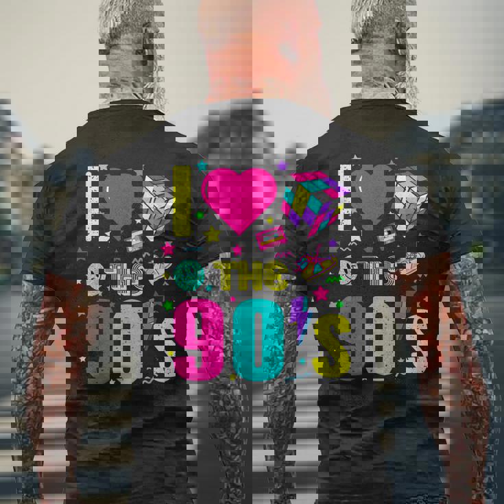 1990'S 90S Retro I Heart The Nineties Costume Party メンズTシャツ バックプリント 高齢者への贈り物