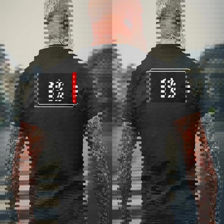 1パーセント メンズTシャツ バックプリント 高齢者への贈り物