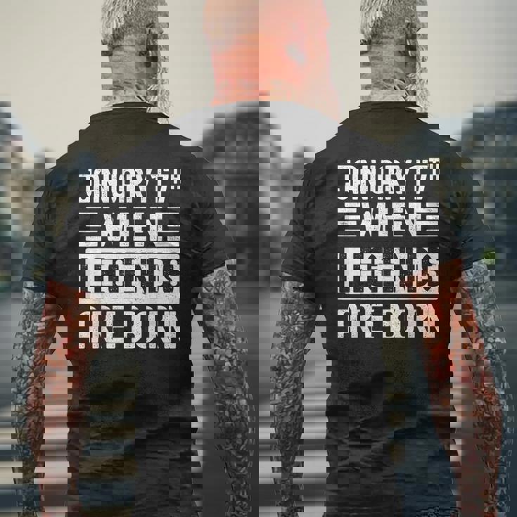 1月17日 誕生日 1月17日 誕生日プレゼント メンズTシャツ バックプリント 高齢者への贈り物