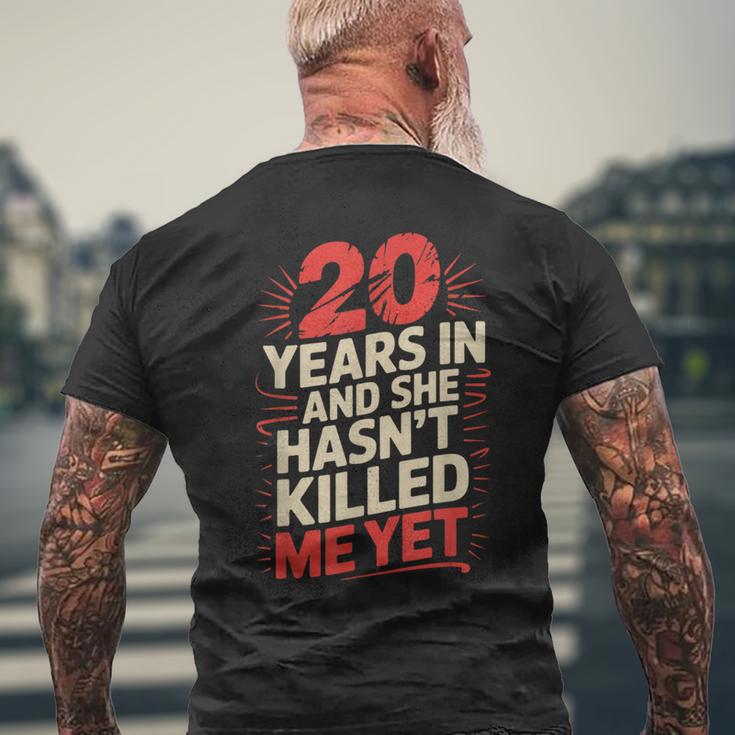 20 Ans Mariés Pour Hommes Drôle 10E Anniversaire De Mariage T-shirt imprimé au dos Cadeaux pour les vieillards