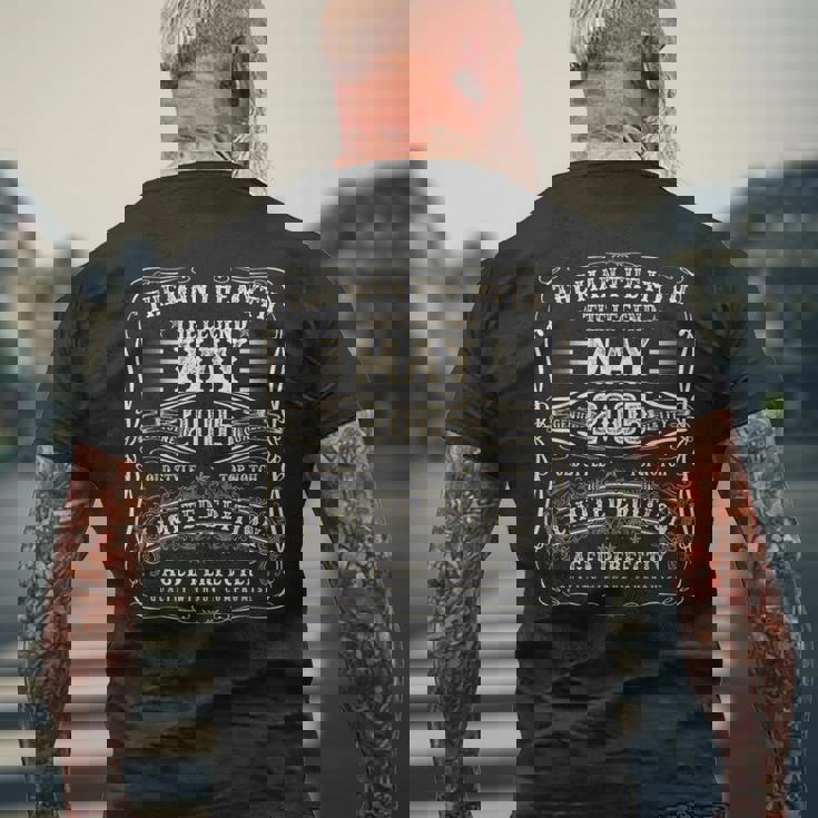 2005年5月 20歳の誕生日プレゼント 男性用 20歳 誕生日 メンズTシャツ バックプリント 高齢者への贈り物