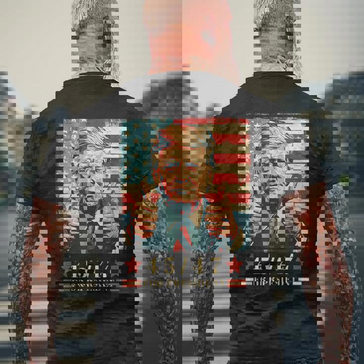 2024年大統領向けトランプ4547 メンズTシャツ バックプリント 高齢者への贈り物