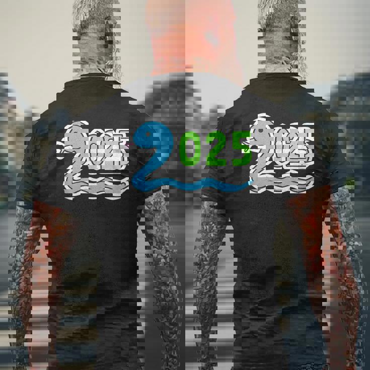 2025《巳年 蛇年》蛇 へび【どうぶつフレンズ】干支 十二支 ゆるくて かわいい 動物 イラスト 面白い メンズTシャツ バックプリント 高齢者への贈り物