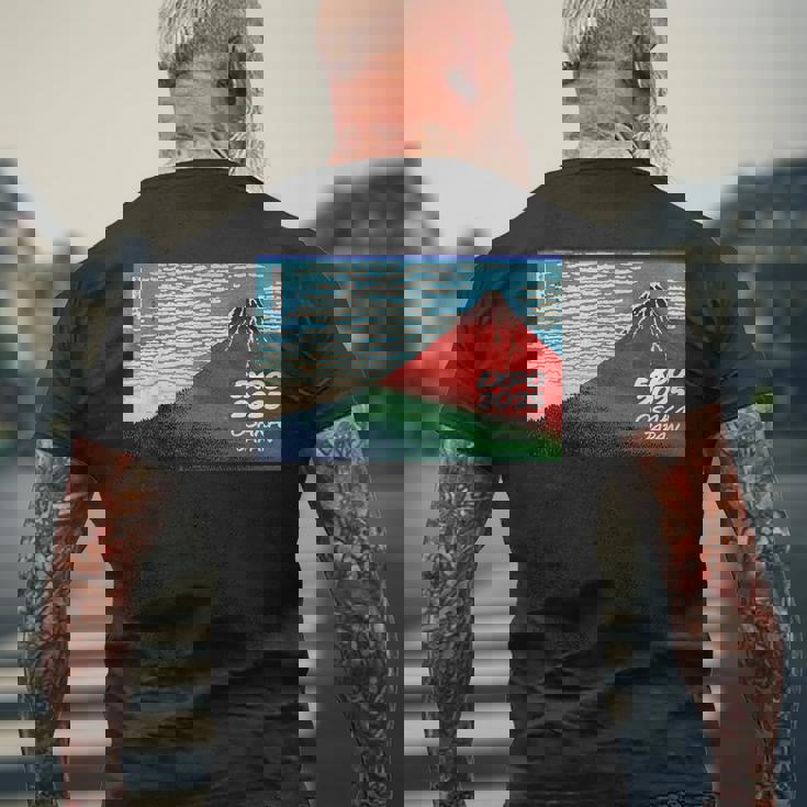 2025年大阪万博 日本は大胆なビジョンを驚かせます メンズTシャツ バックプリント 高齢者への贈り物