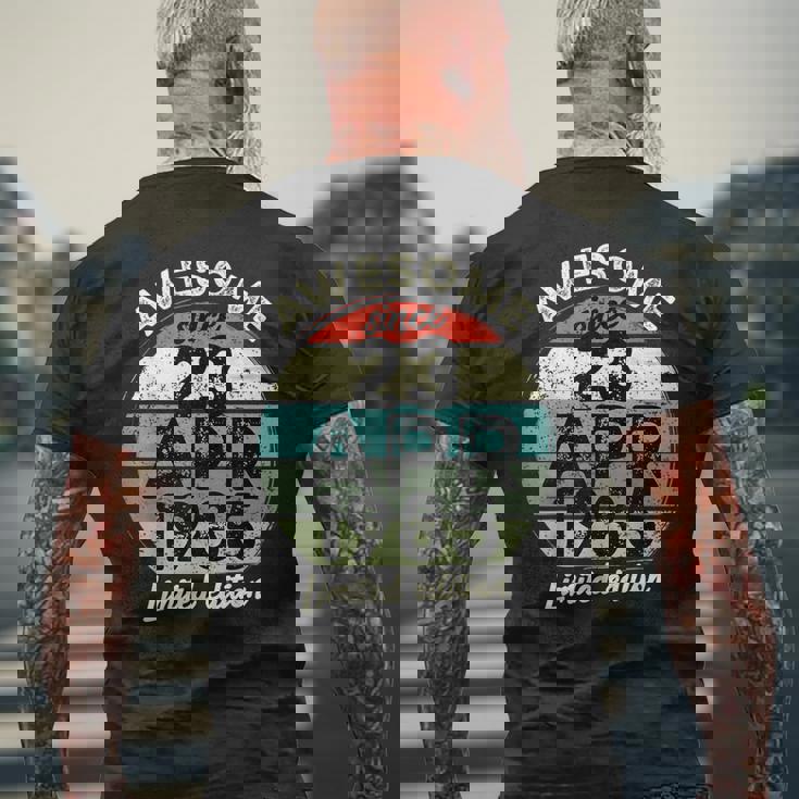 23 Abril 1985 40 Cumpleaños 40 Años 2025 Cumpleaños Camiseta Hombre Estampado Espalda Regalos para ancianos