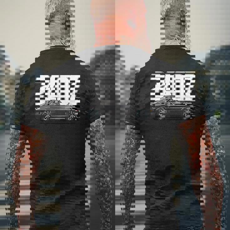 240Z クラシック オールドスクール 日本のクラシックカー メンズTシャツ バックプリント 高齢者への贈り物