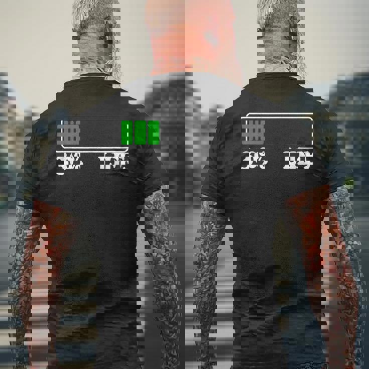 30 Life 30歳の誕生日 30年目の人生 ローディングバー 30パーセント メンズTシャツ バックプリント 高齢者への贈り物