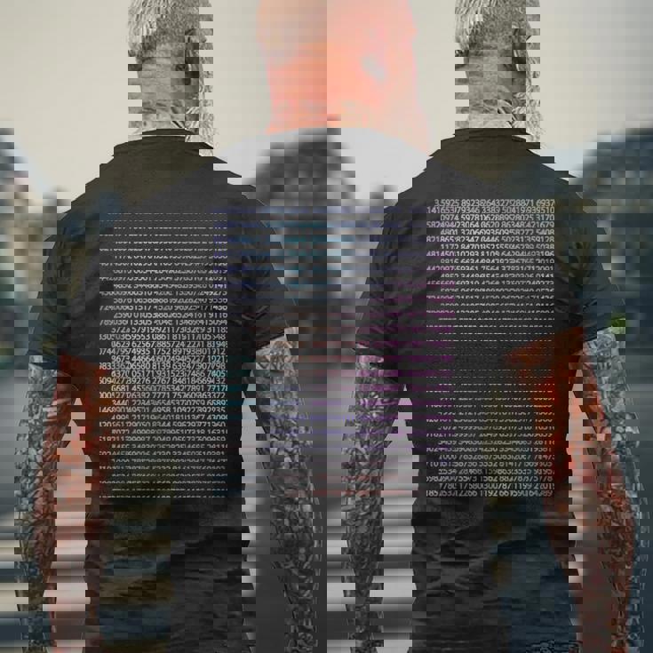 314 円周率 1000桁 算数 数学 面白い おもしろ ユーモア ギャグ お笑い メンズTシャツ バックプリント 高齢者への贈り物