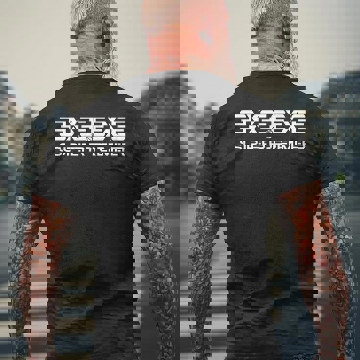 3X3Exeuper Premier ビッグロゴ メンズTシャツ バックプリント 高齢者への贈り物