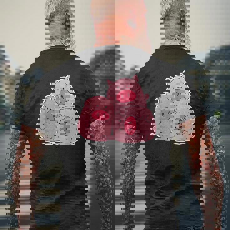 3匹の小さな豚 メンズTシャツ バックプリント 高齢者への贈り物