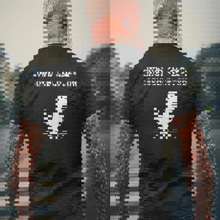 404 エラーコスチューム Not Found シャツ 面白い ハロウィン インターネット メンズTシャツ バックプリント 高齢者への贈り物