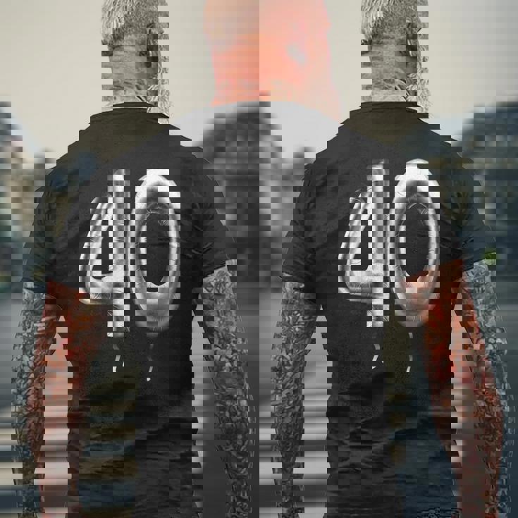 40歳の誕生日バルーン装飾バルーン40年目 メンズTシャツ バックプリント 高齢者への贈り物