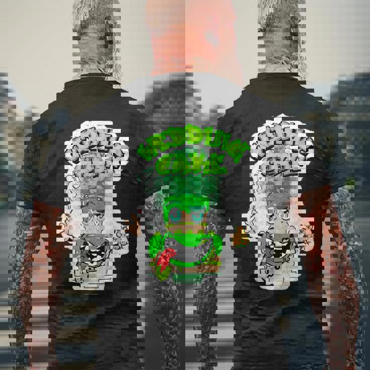 420 カンナビスカルチャーストーナー ウェディングケーキ 雑草ひずみ メンズTシャツ バックプリント 高齢者への贈り物