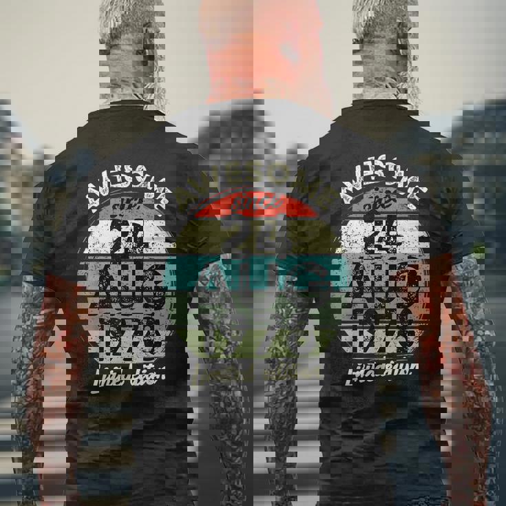 45歳の誕生日 1978年8月24日 45歳の誕生日 メンズTシャツ バックプリント 高齢者への贈り物