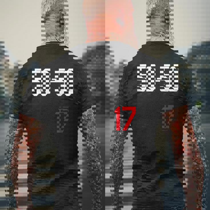 50-50-17 メンズTシャツ バックプリント 高齢者への贈り物