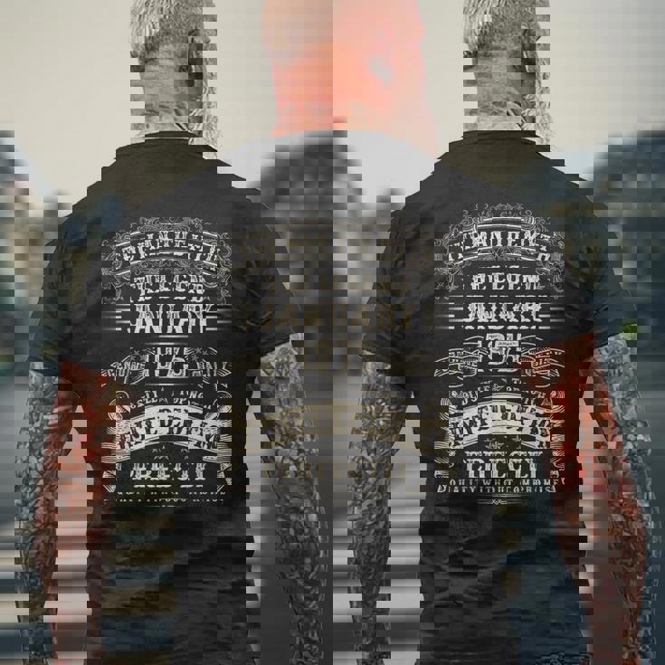 50歳 誕生日プレゼント 男性用 1975年1月 50歳の誕生日 メンズTシャツ バックプリント 高齢者への贈り物