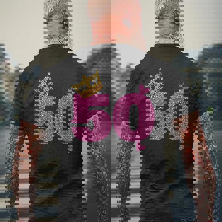 50歳の誕生日 王冠 50歳の誕生日 メンズTシャツ バックプリント 高齢者への贈り物