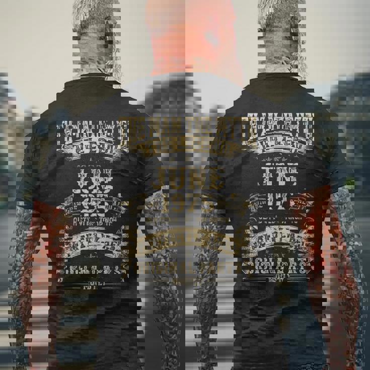 50歳の誕生日プレゼント 男性神話 1975年6月 メンズTシャツ バックプリント 高齢者への贈り物