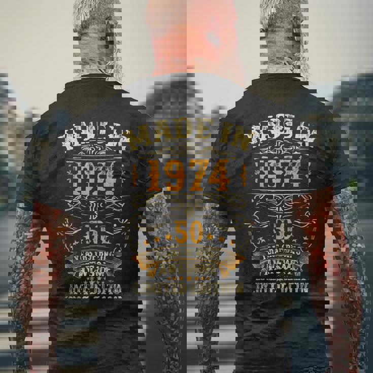 50歳ギフト メンズ ヴィンテージ 1974年 50歳の誕生日 メンズTシャツ バックプリント 高齢者への贈り物
