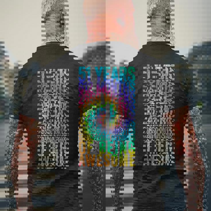 51歳の誕生日の面白いシャツ オールドメーター 面白い51歳ギフト メンズTシャツ バックプリント 高齢者への贈り物