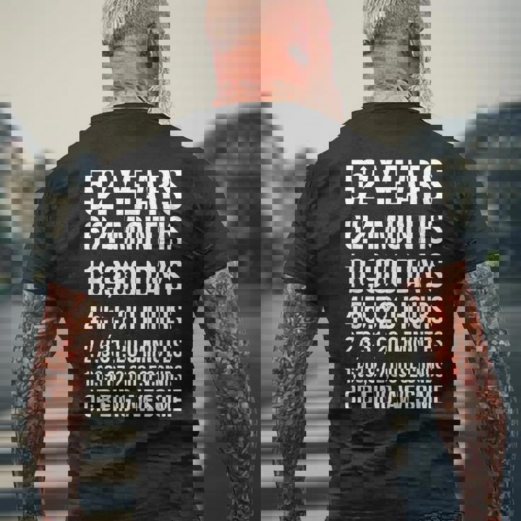 52歳の誕生日ギフト 面白い52歳の誕生日 メンズTシャツ バックプリント 高齢者への贈り物