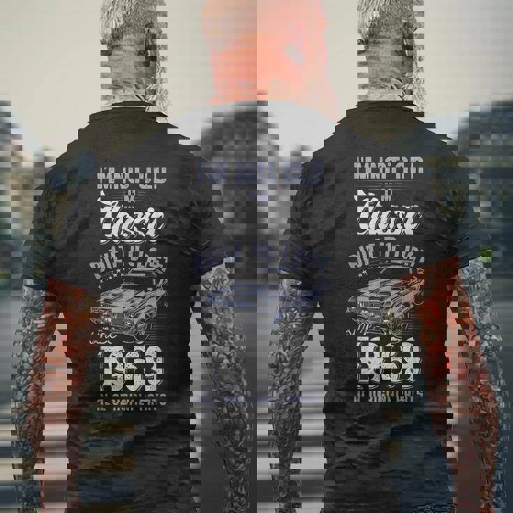 56歳の誕生日 1969年クラシックカー メンズTシャツ バックプリント 高齢者への贈り物