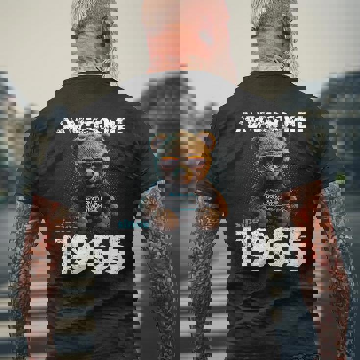 60 歳の誕生日 メンズ オリジナル ヴィンテージ 1965 メンズTシャツ バックプリント 高齢者への贈り物