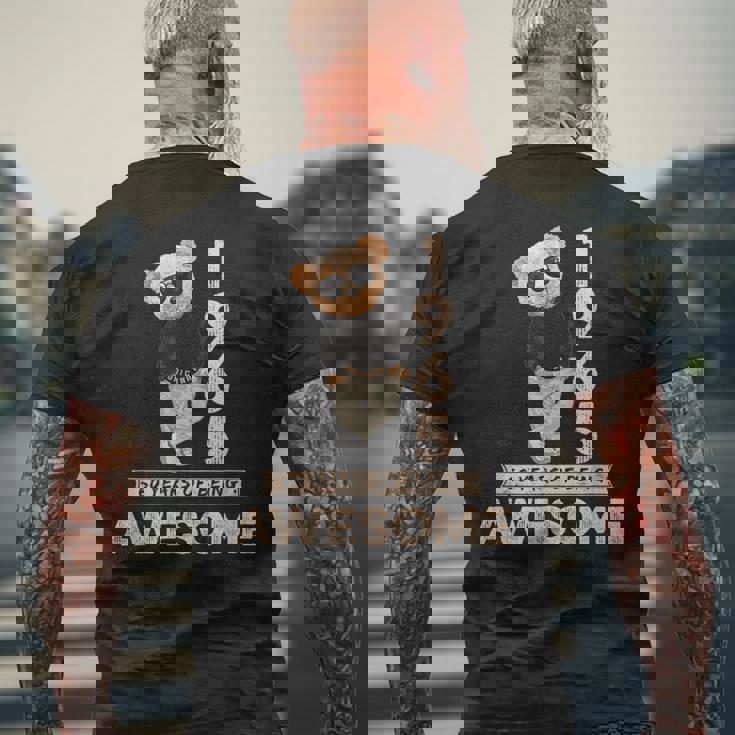 60歳の誕生日 メンズ レディース 1965年 オリジナル 素晴らしいテディベア メンズTシャツ バックプリント 高齢者への贈り物