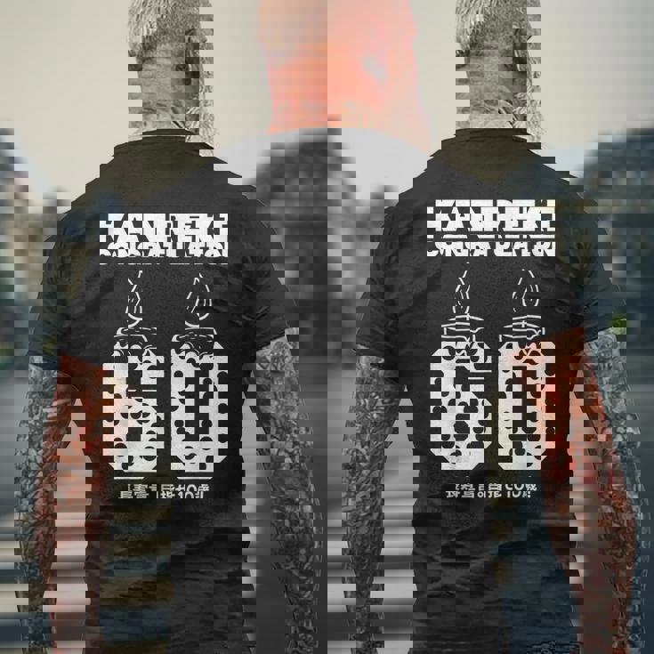 60歳の誕生日歳還暦祝い 長寿宣言。 目指せ100歳 面白い メンズTシャツ バックプリント 高齢者への贈り物