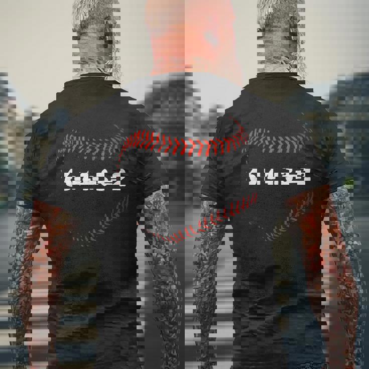 6432 ダブルプレー野球選手ギフト野球格言 メンズTシャツ バックプリント 高齢者への贈り物