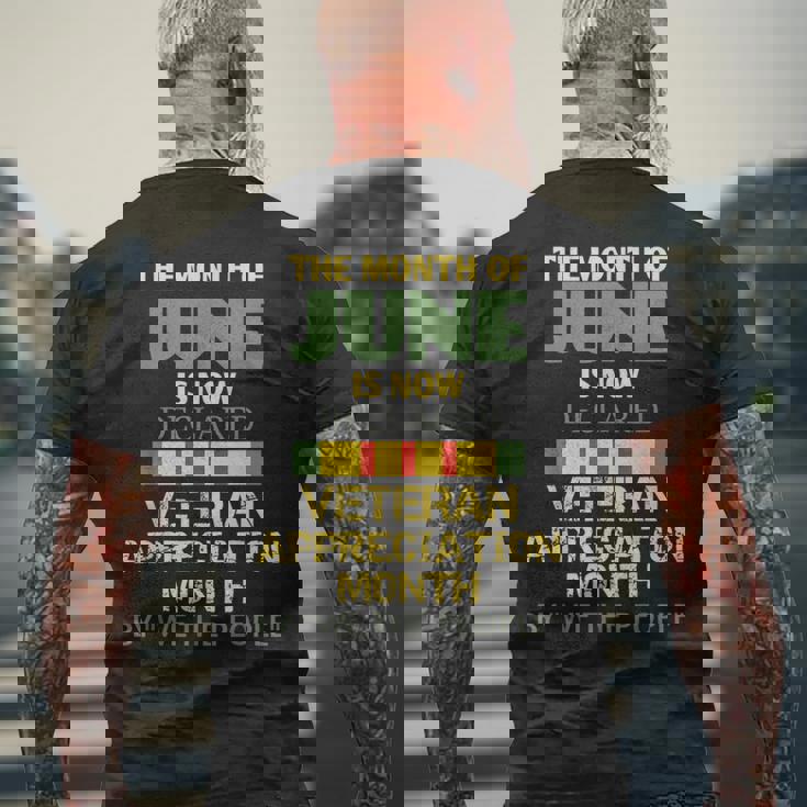 6月が退役軍人感謝月間として宣言されました メンズTシャツ バックプリント 高齢者への贈り物