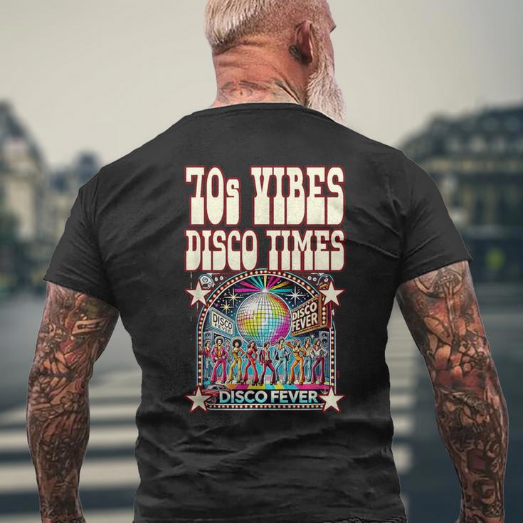 70Sibes Disco Times 揺れる70年代スタイル ディスコダンスクラブ メンズTシャツ バックプリント 高齢者への贈り物