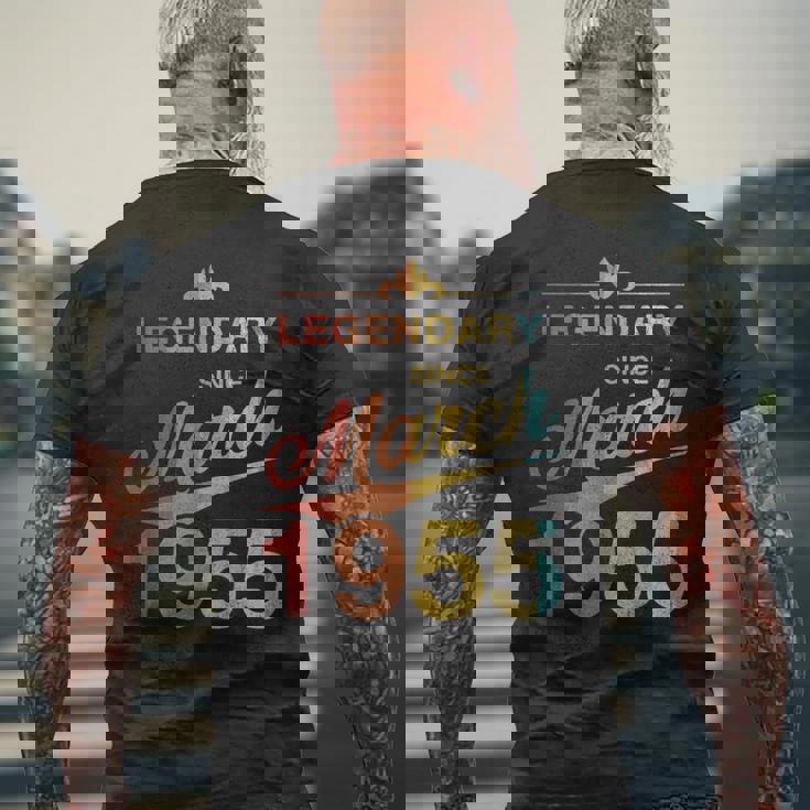 70Th Birthday 1955年3月生まれ 70歳 ヴィンテージ メンズTシャツ バックプリント 高齢者への贈り物