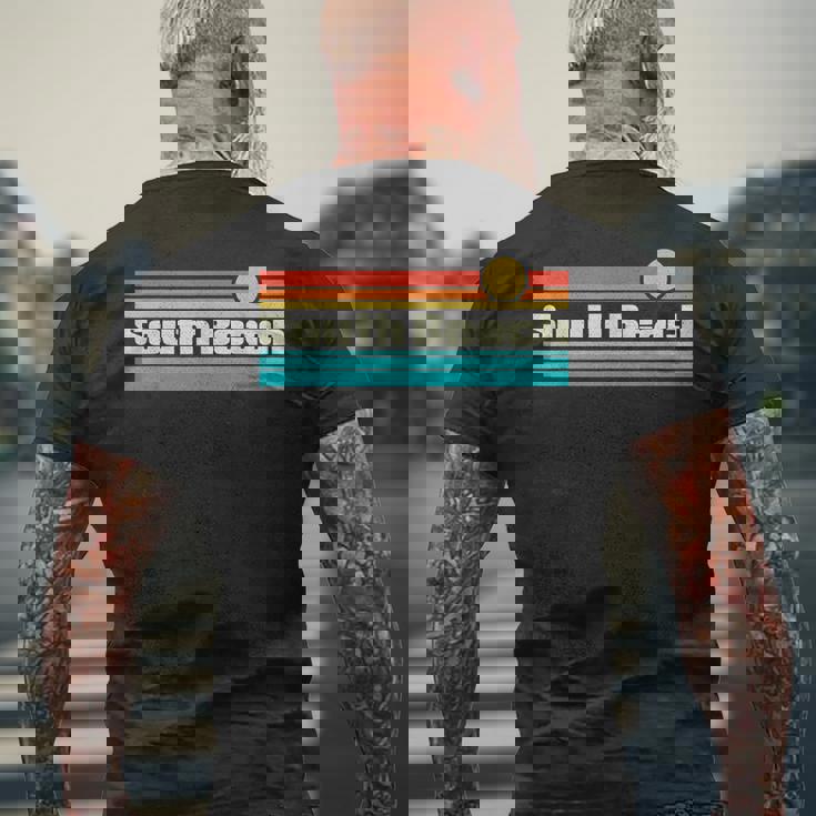 70年代 80年代 サーフィン フロリダ サウスビーチ サーフ メンズTシャツ バックプリント 高齢者への贈り物