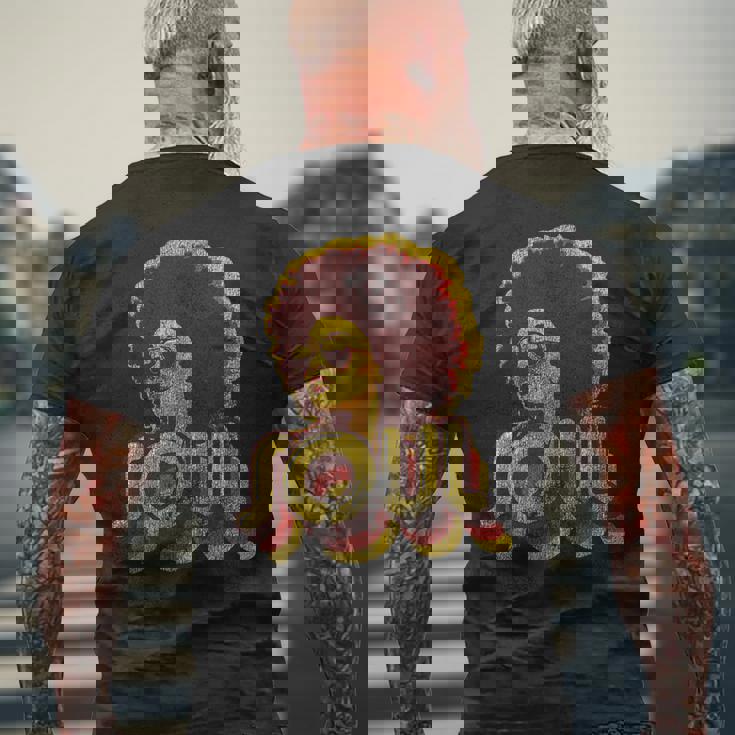 70年代 ファンク アフロソウル レトロ ヴィンテージ 70年代 レトロ ソウル メンズTシャツ バックプリント 高齢者への贈り物