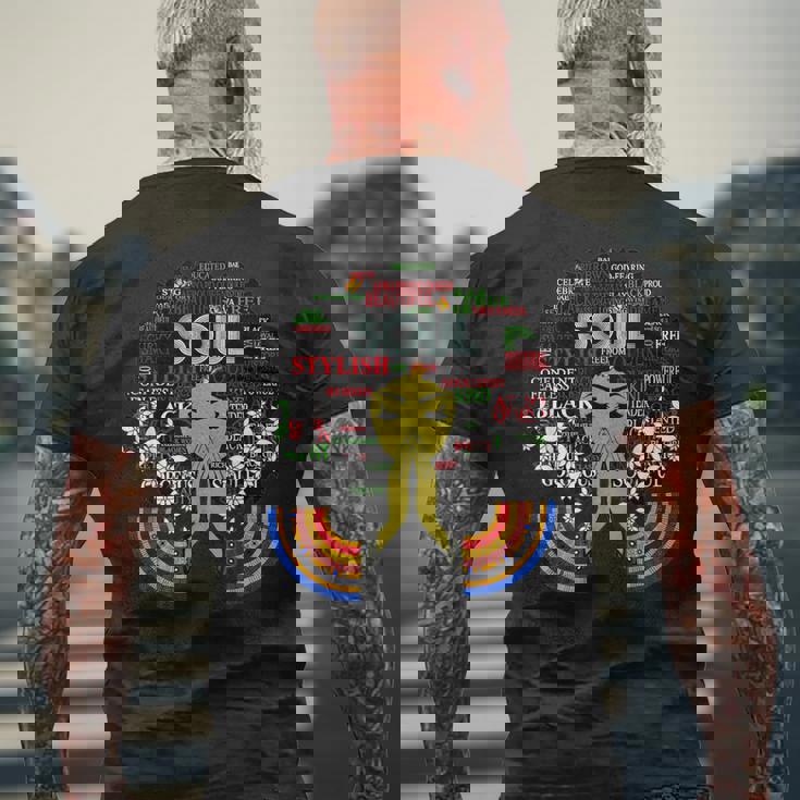 70年代ファンクアフロソウルレトロヴィンテージデザインアフロアンク メンズTシャツ バックプリント 高齢者への贈り物