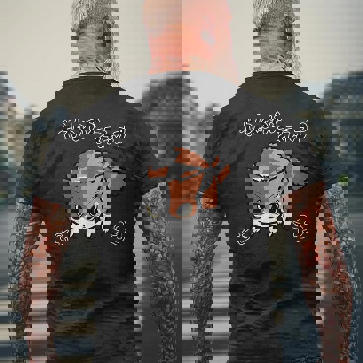 7Cats やんのかステップねこ（三毛猫ver） メンズTシャツ バックプリント 高齢者への贈り物