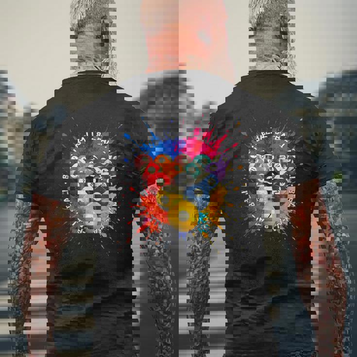 8-Ball Pool Team クールなグラフィックデザインリーグとトーナメント メンズTシャツ バックプリント 高齢者への贈り物